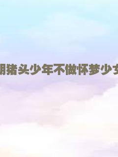青春期猪头少年不做怀梦少女的梦
