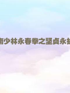南少林永春拳之坚贞永护